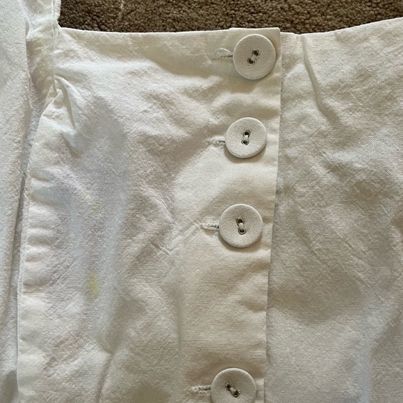 White long sundress, buttons all the way up, ties at neck, size small - Picture 3 of 7